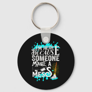 Funny Janitor Quote For Men And Women Cleaners And Key Ring