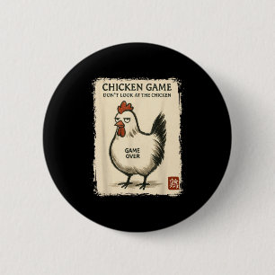 Funny Japanese Art Chicken Game Graphic Tee Men Wo 6 Cm Round Badge