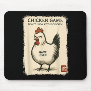 Funny Japanese Art Chicken Game Graphic Tee Men Wo Mouse Pad