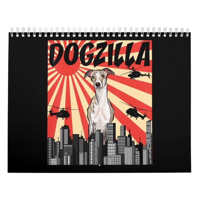 Funny Japanese Dogzilla Whippet Calendar (Cover)