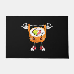 Funny Japanese Food Gym Weightlifting Gift T-Shirt Doormat