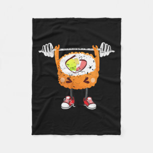 Funny Japanese Food Gym Weightlifting Gift T-Shirt Fleece Blanket
