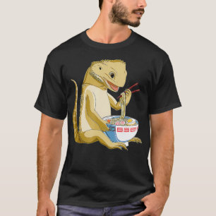 Funny Japanese Kawaii Ramen Bearded Dragon T-Shirt