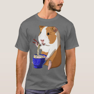 Funny Japanese Kawaii Ramen Noodles Guinea Pig Pre T-Shirt