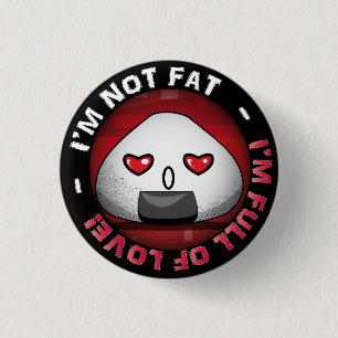 Funny japanese riceball 3 cm round badge