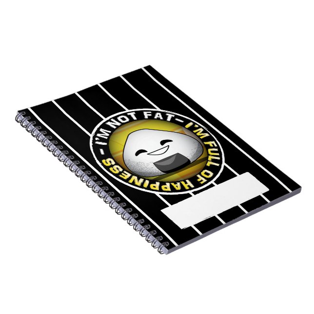 Funny japanese riceball spiral notebook (Right Side)