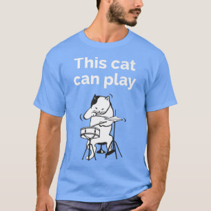 Funny Jazz Cat Drummer T-Shirt