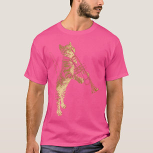Funny Jazz Shirt  Cat With Trumpet  Jazz Music Shi