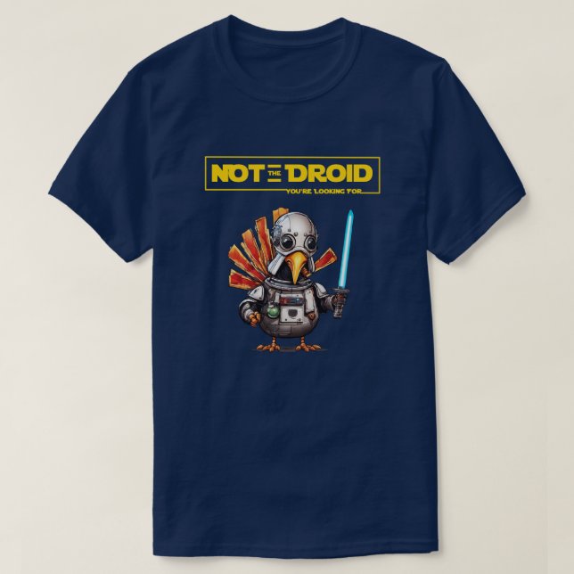Funny Jedi Turkey Droid T-Shirt (Design Front)