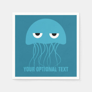 Funny Jellyfish custom paper napkins