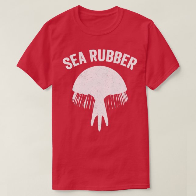 Funny Jellyfish Sea Rubber1 T-Shirt (Design Front)