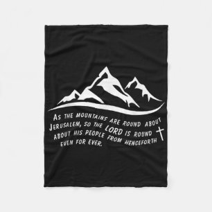Funny Jerusalem Mountains Lord Cross Jesus Christi Fleece Blanket