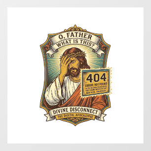Funny Jesus 404 Error Web Developer Programmer Hum