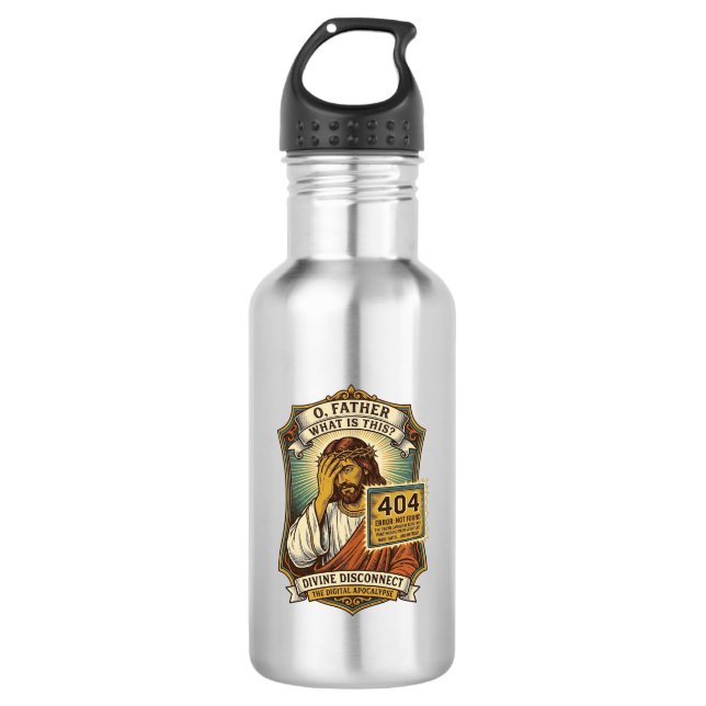Funny Jesus 404 Error Web Developer Programmer Hum 532 Ml Water Bottle (Front)