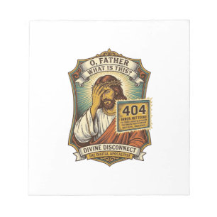 Funny Jesus 404 Error Web Developer Programmer Hum Notepad