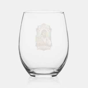 Funny Jesus 404 Error Web Developer Programmer Hum Stemless Wine Glass