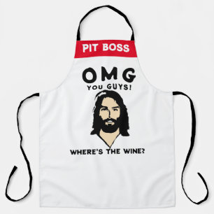 Funny Jesus Apron - Personalised Wine Quote Gift