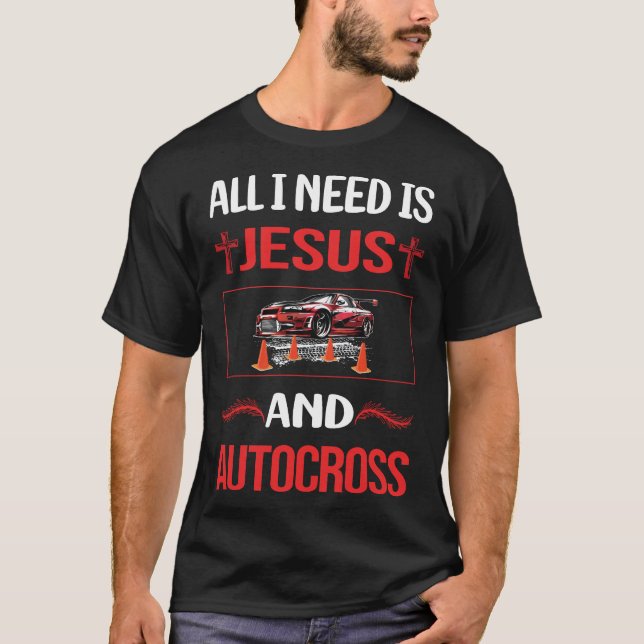 Funny Jesus Autocross T-Shirt (Front)
