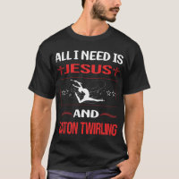 Funny Jesus Baton Twirling Twirl Twirler