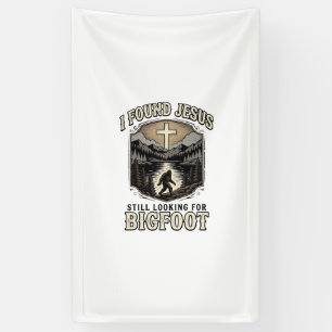 Funny Jesus Bigfoot Vintage Christian Shirt Banner
