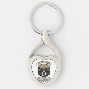 Funny Jesus Bigfoot Vintage Christian Shirt Key Ring