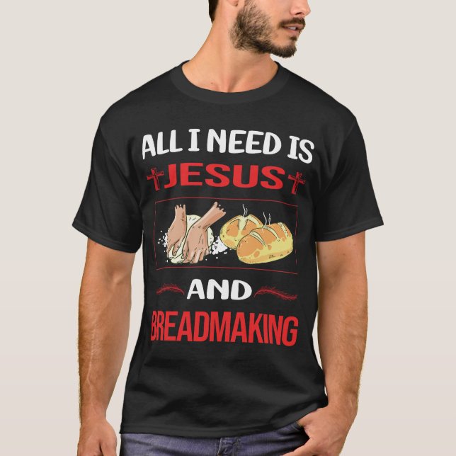 Funny Jesus Breadmaking Bread Making T-Shirt (Front)