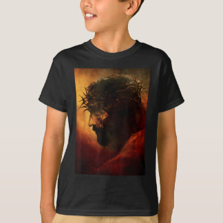 Funny Jesus Christ With Crown Of Thorns Graphic T-Shirt