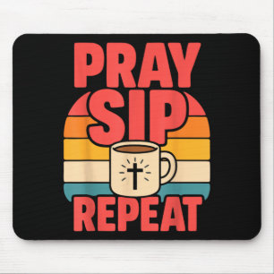 Funny Jesus Coffee Christian Faith Mouse Pad