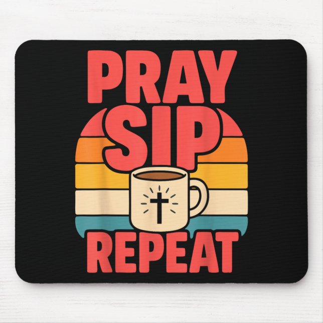 Funny Jesus Coffee Christian Faith Mouse Pad (Front)