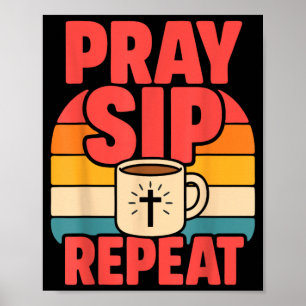 Funny Jesus Coffee Christian Faith Poster