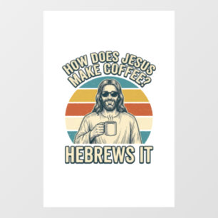 Funny Jesus Coffee Vintage Engraving Shirt Design_
