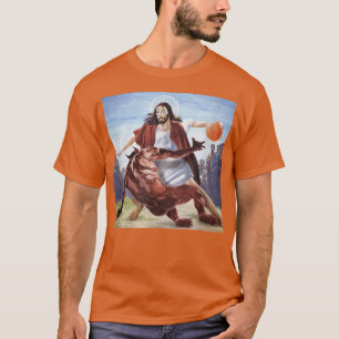 Funny Jesus Crossing Up The Devil Christian men wo T-Shirt