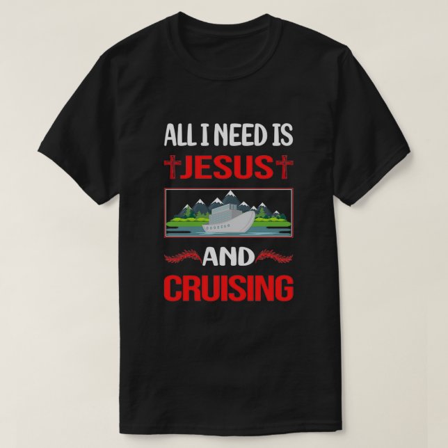 Funny Jesus Cruising Cruise T-Shirt (Design Front)
