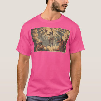 Funny Jesus Dunking Over The Devil Christian T-Shirt