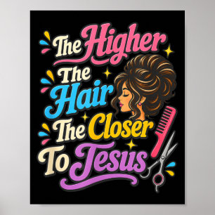 Funny Jesus Follower Christian Hairstylist Hair Poster