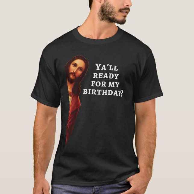 Funny Jesus Happy Birthday Christmas Gift retro T-Shirt (Front)