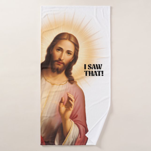 Funny Jesus Meme I Saw That Bath Towel Set (Bath Towel)