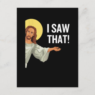Funny Jesus Meme I Saw That Christian Quote God Is Enclosure Card