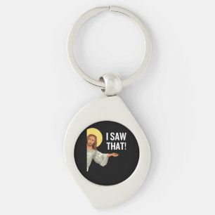 Funny Jesus Meme I Saw That Christian Quote God Is Key Ring