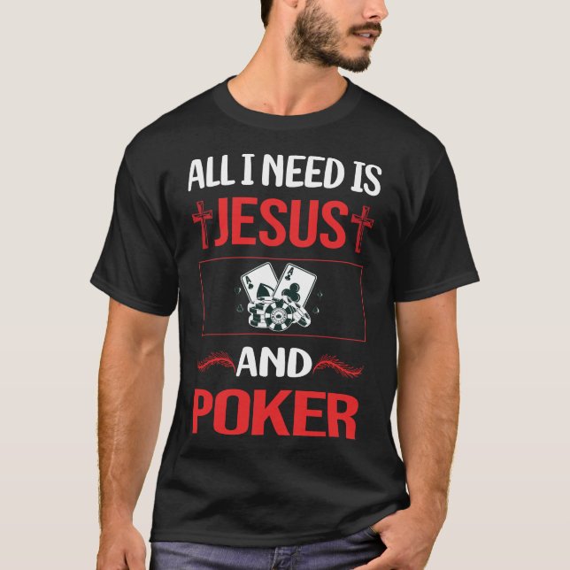 Funny Jesus Poker T-Shirt (Front)