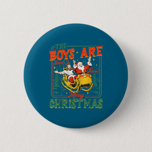 Funny Jesus Santa The Boys Are Back In Town Merry  6 Cm Round Badge