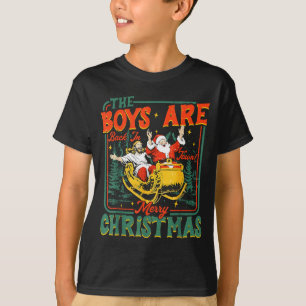 Funny Jesus Santa The Boys Are Back In Town Merry T-Shirt