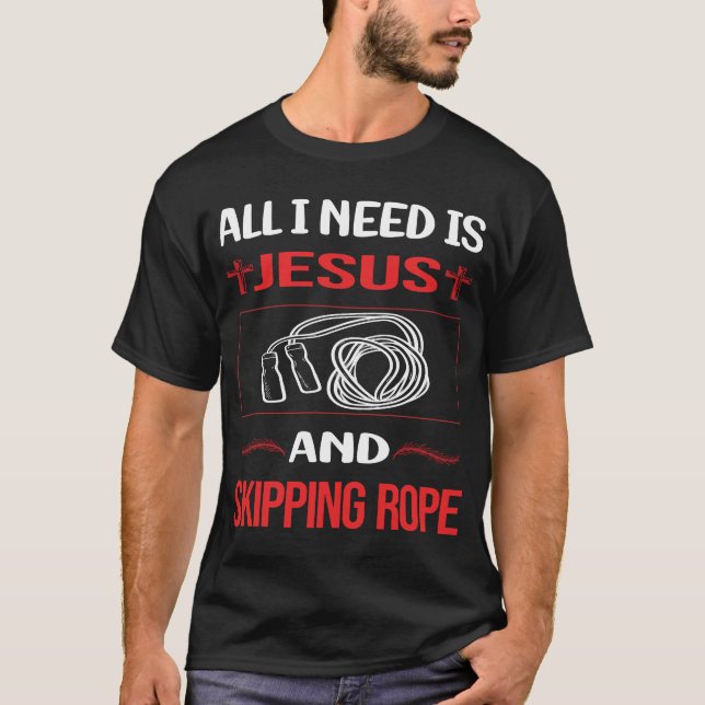Funny Jesus Skipping rope T-Shirt (Front)