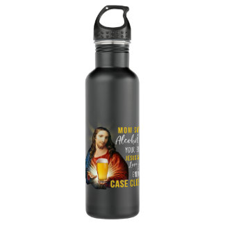 Funny Jesus Solving Problem About Alcohol Case Clo 710 Ml Water Bottle