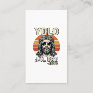 Funny Jesus Vintage Sunset Engraving Quote Design_ Business Card