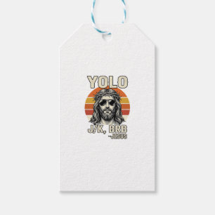 Funny Jesus Vintage Sunset Engraving Quote Design_ Gift Tags