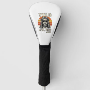Funny Jesus Vintage Sunset Engraving Quote Design_ Golf Head Cover
