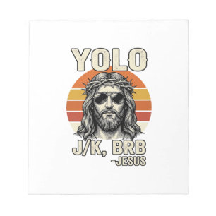 Funny Jesus Vintage Sunset Engraving Quote Design_ Notepad
