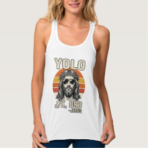 Funny Jesus Vintage Sunset Engraving Quote Design_ Singlet