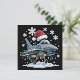 Funny Jet Fighter Military Christmas Holiday Xmas